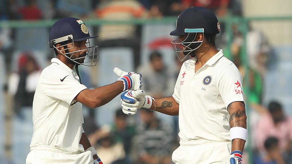 Ajinkya Rahane and Virat Kohli steadied the Indian innings with an unbeaten 133-run partnership after Morne Morkel scalped three of India's four wickets on day three of the fourth Test. (Photo: BCCI) Ajinkya Rahane and Virat Kohli steadied the Indian innings with an unbeaten 133-run partnership after Morne Morkel scalped three of India's four wickets on day three of the fourth Test. (Photo: BCCI)